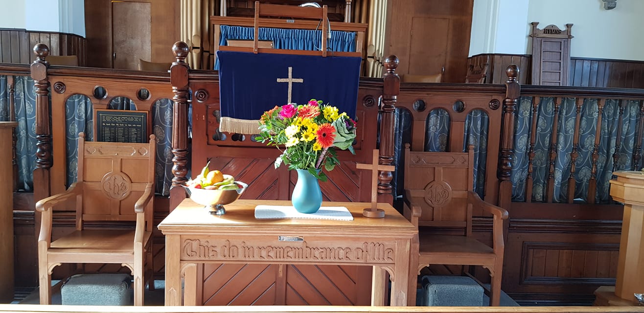 Altar Harvest Table at Trinity Westfield