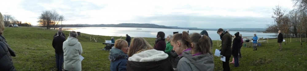 Panoramic view of Chew Valley Lake